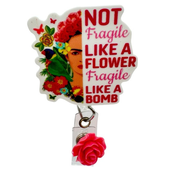 Frida Kahlon Retractable Badge Reel Holder - Picture 4 of 6